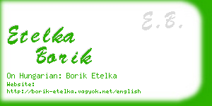 etelka borik business card